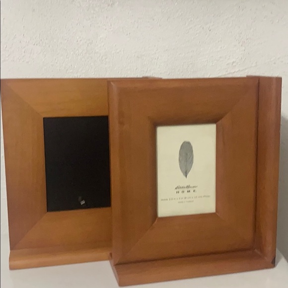 RARE Eddie Bauer photo frame-book ends 9.5x8.5”+Caribcraft Mahogany🥣5x1.75” - Picture 5 of 15
